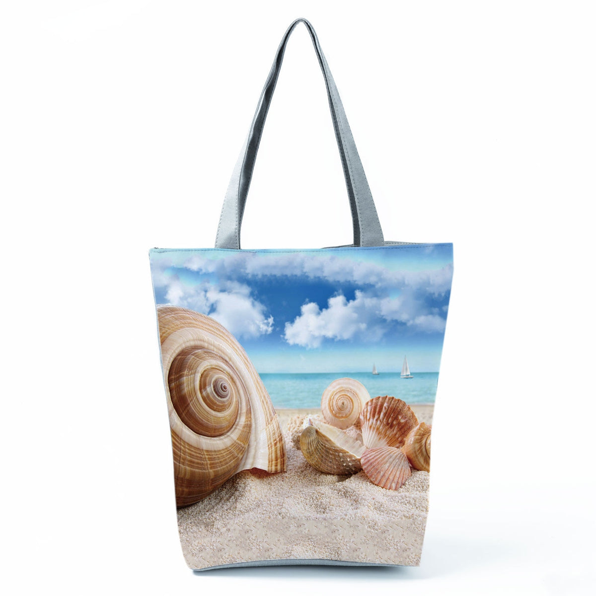 Ocean Shell Print Tote Bag
