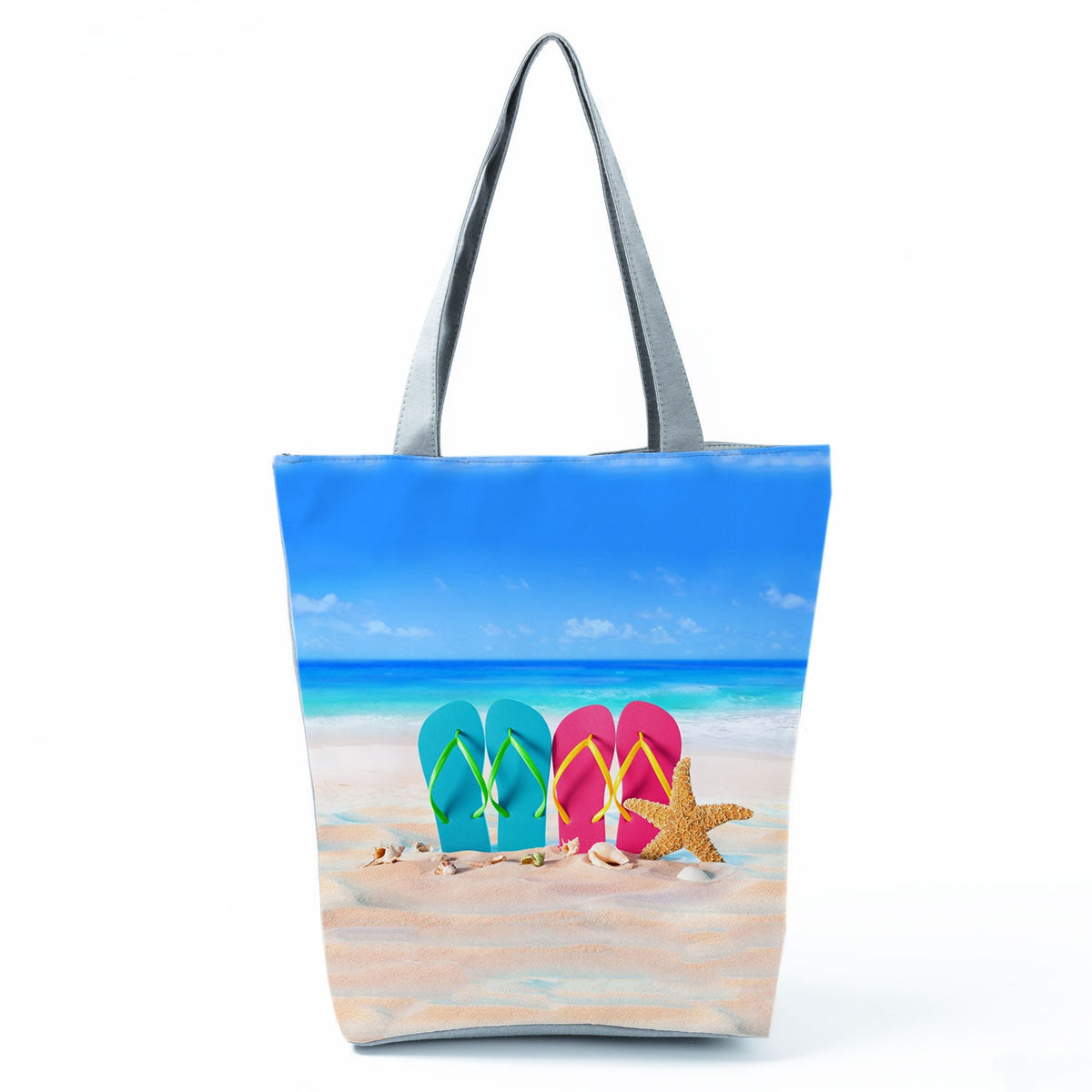 Ocean Shell Print Tote Bag