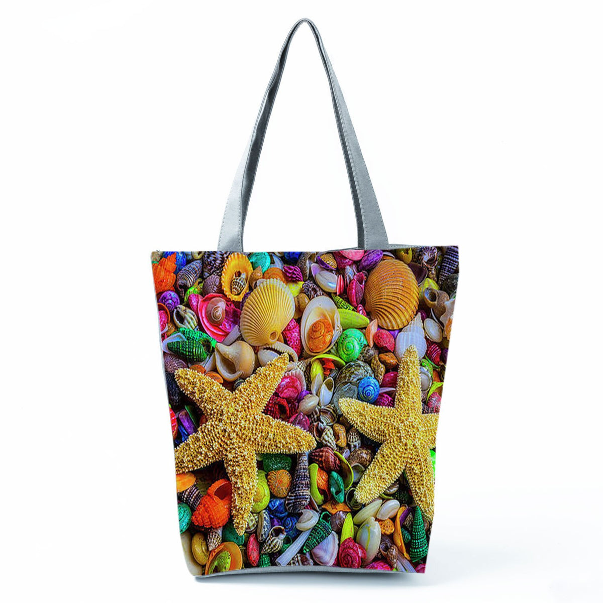 Ocean Shell Print Tote Bag