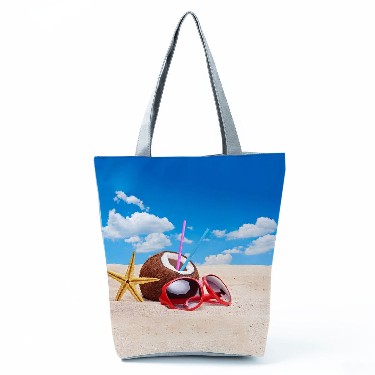 Ocean Shell Print Tote Bag