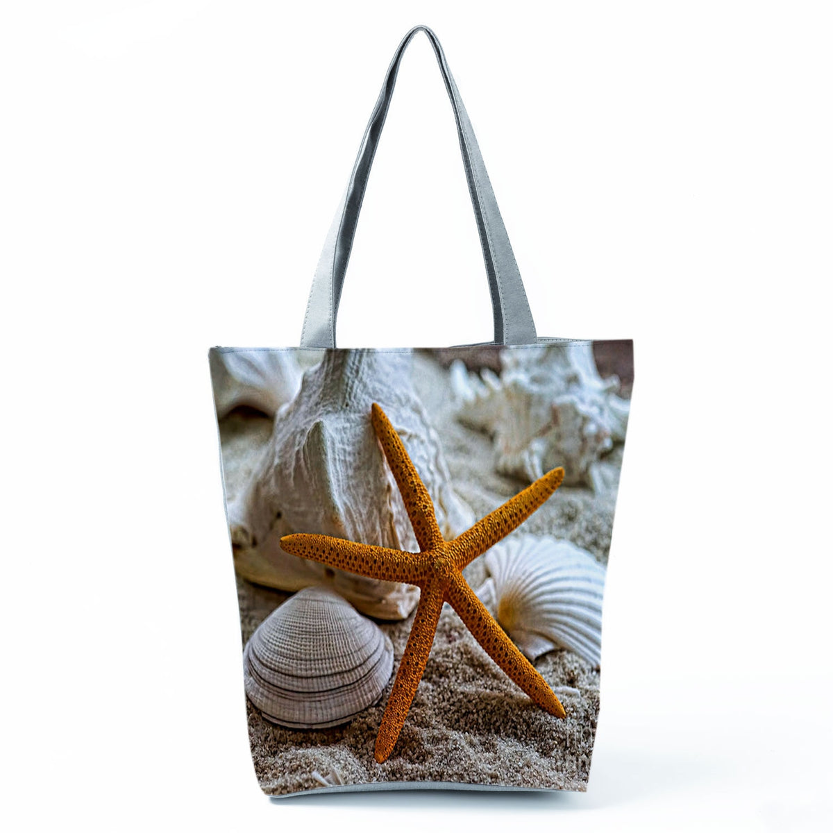 Ocean Shell Print Tote Bag