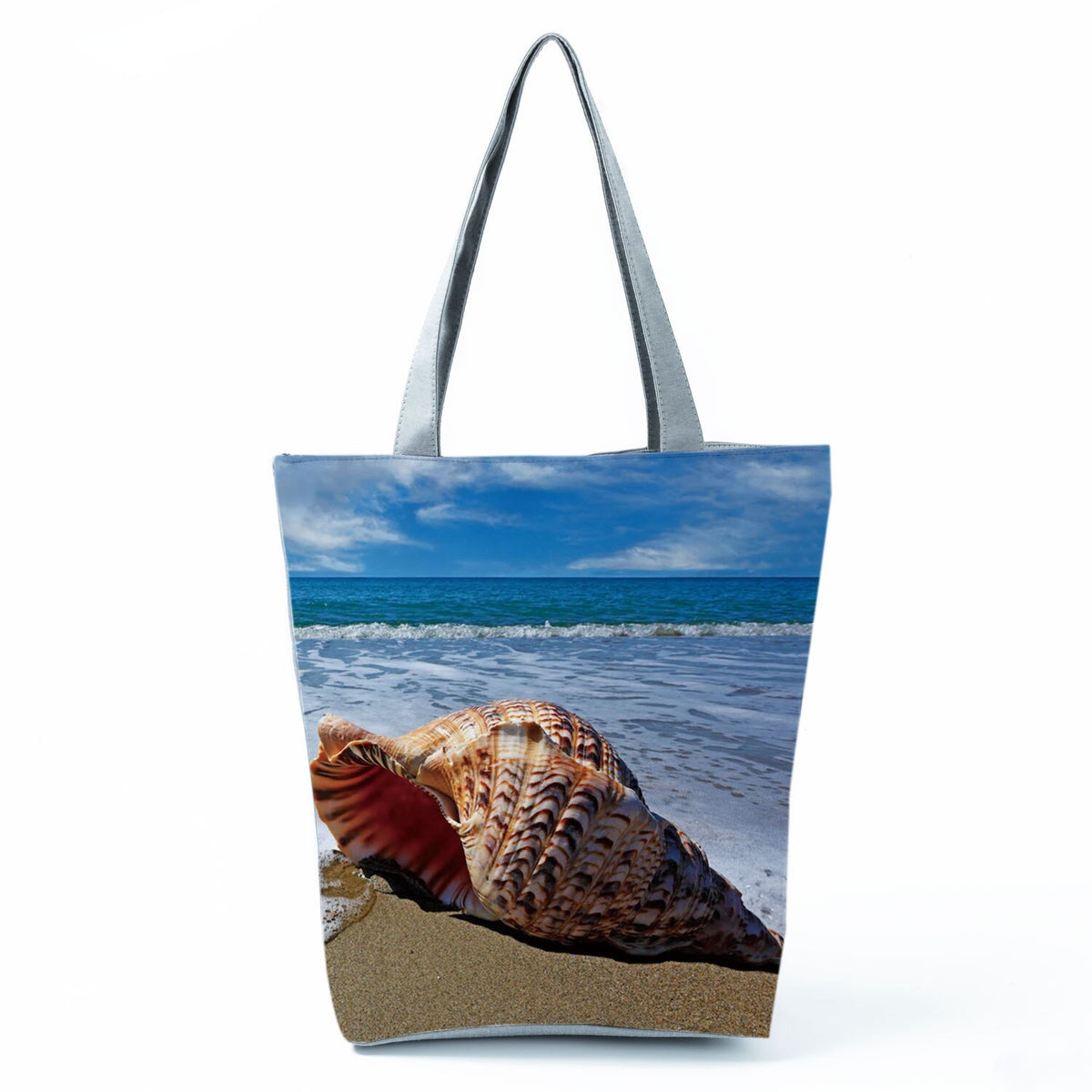 Ocean Shell Print Tote Bag